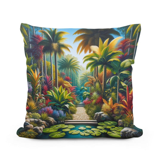 Tropical Oasis Cotton Cushion - Main Image