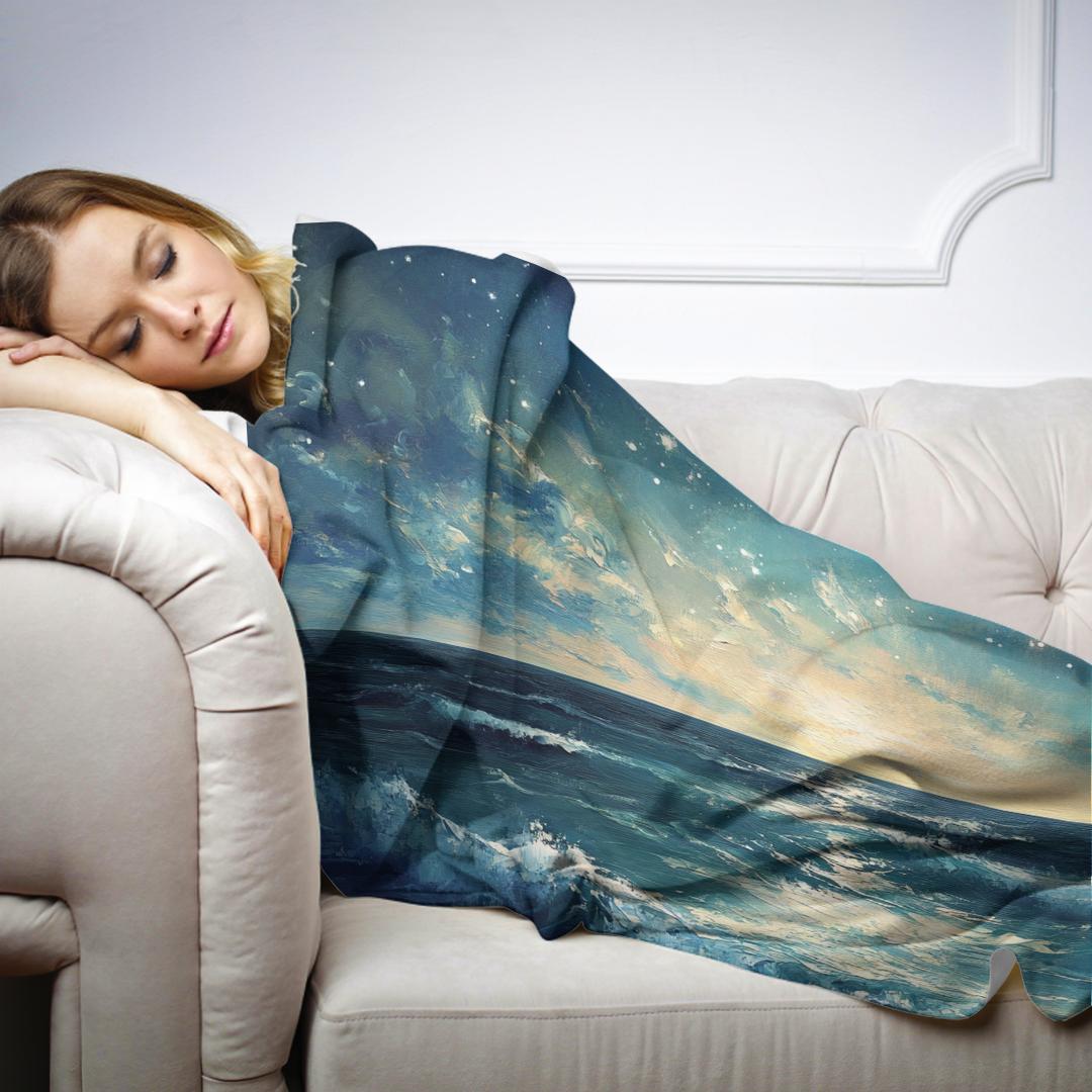 Ocean Meets Stars Blanket - Secondary Image