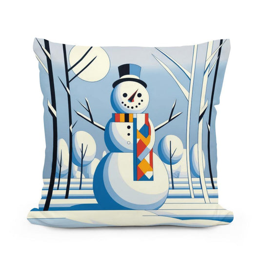 Geometric Winter Cotton Cushion - Main Image