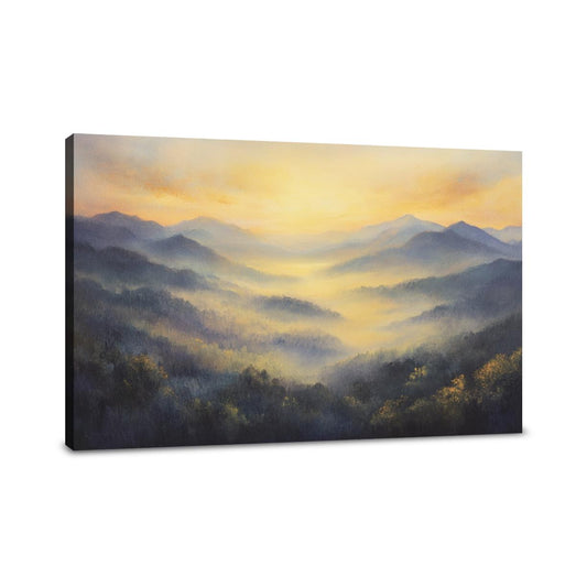 Dawn's Embrace Mountain Canvas - Main Image