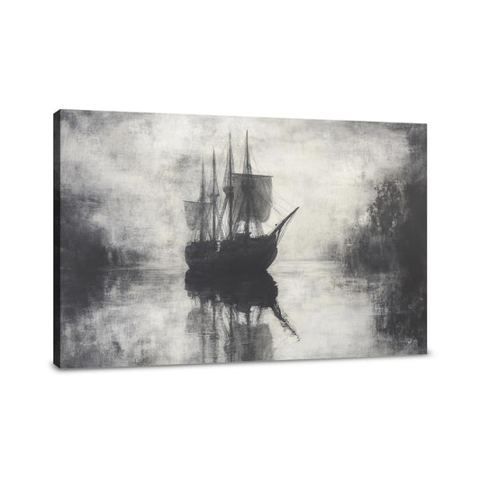 Ghostly Vessel Reflection Canvas - Main Image