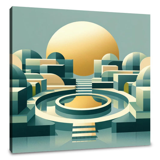 Geometric Serenity Canvas - Main Image