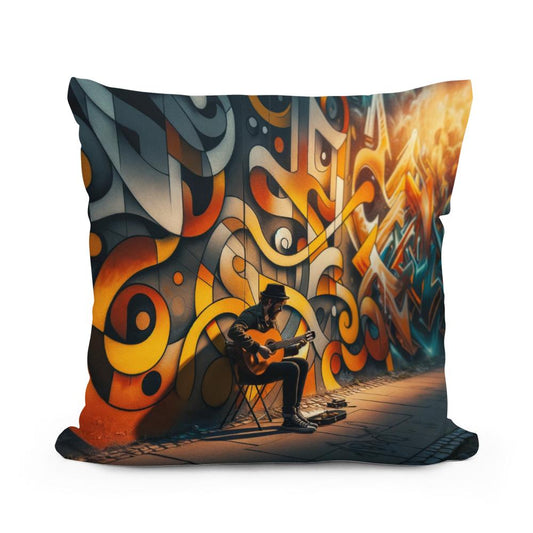 Melody of the Streets Cotton Cushion - Main Image