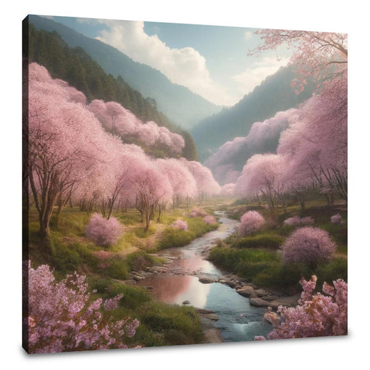 Cherry Blossom Valley Canvas - Main Image