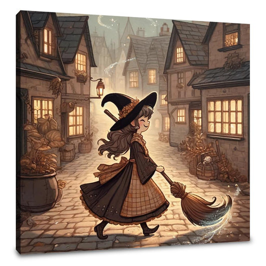 Whimsical Witch Canvas - Main Image