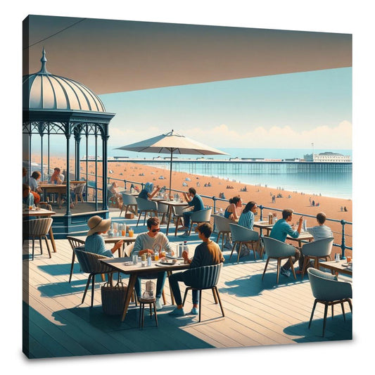 Contemporary Brighton Café Canvas - Main Image