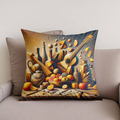 Abstract Still Life Cotton Cushion - Secondary Image