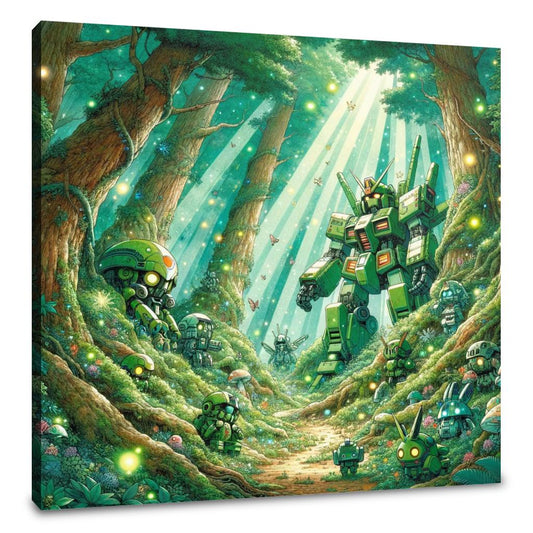 Enchanted Mecha Forest Canvas - Main Image