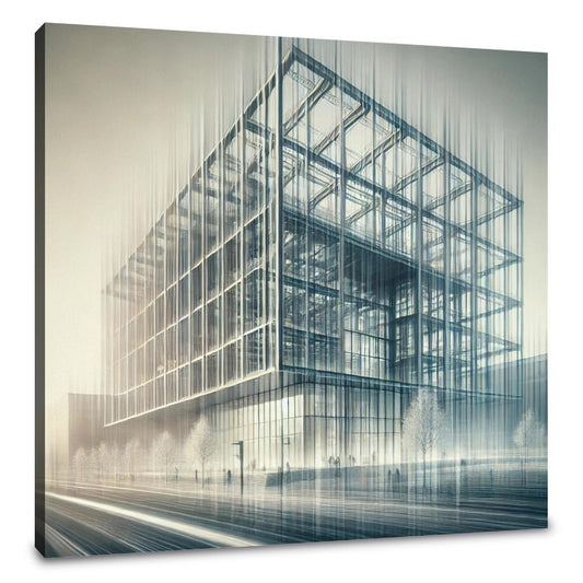 Ethereal Modern Building Canvas - Main Image