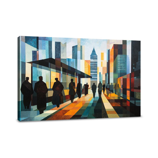 Geometric Bus Stop Canvas - Main Image