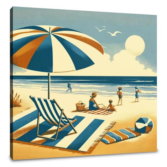 Vintage Beach Day Canvas - Main Image