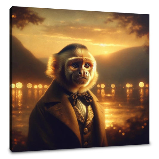 Regal Capuchin Dusk Portrait Canvas - Main Image