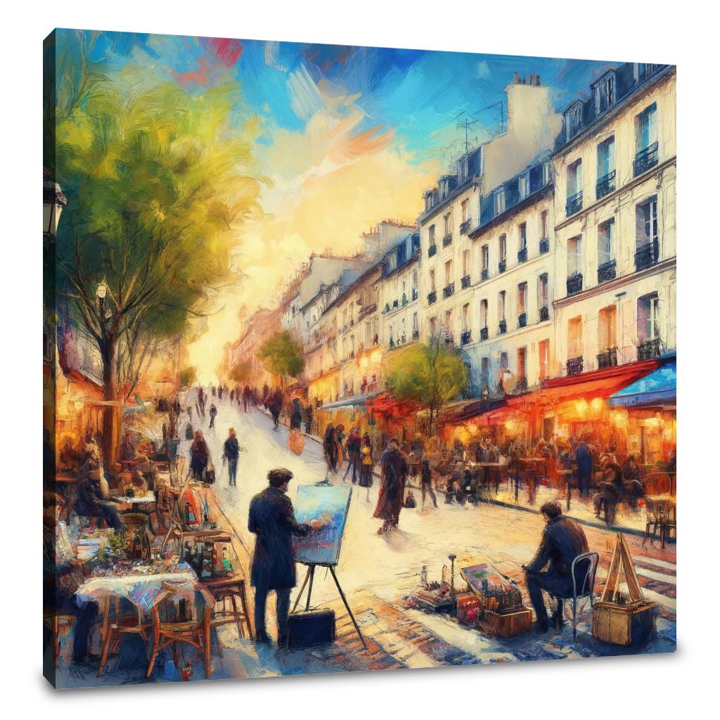 Morning Colors of Paris Montmartre Canvas - Main Image