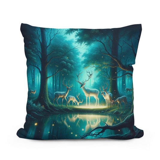 Whispering Woods Cotton Pillow - Main Image