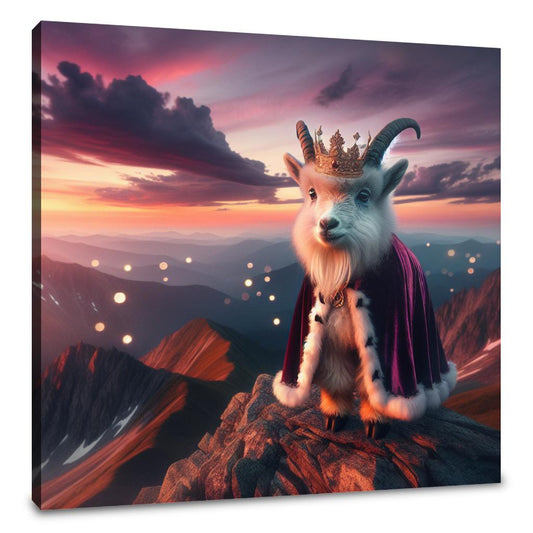 Regal Twilight Goat Majesty Canvas - Main Image