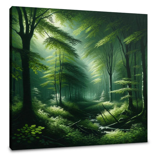 Tranquil Morning Forest Canvas - Main Image