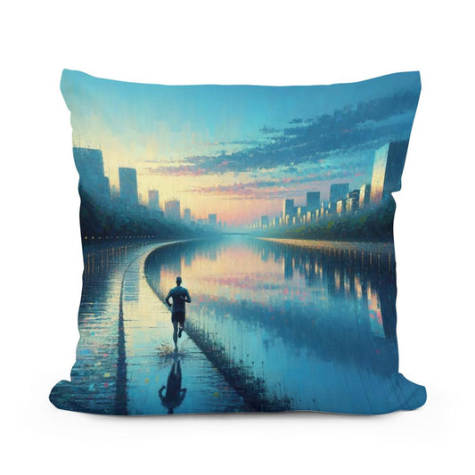 Summer Dawn Jog Serenity Cotton Cushion - Main Image