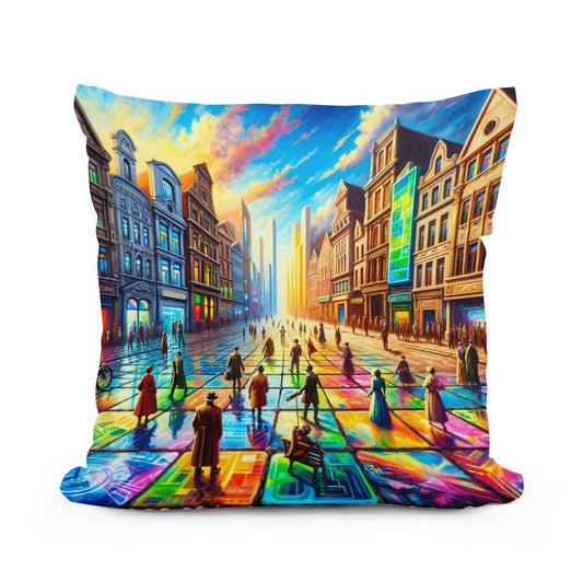 Timelines Converge Plaza Cotton Cushion - Main Image