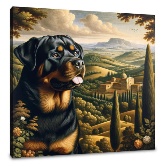 Regal Rottweiler Renaissance Canvas - Main Image