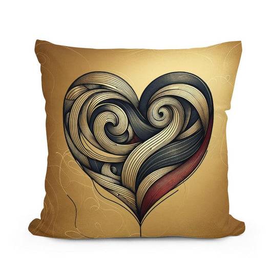 Crimson Heart Cotton Cushion - Main Image