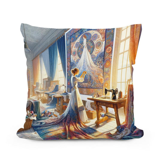 Ethereal Threads Cotton Cushion - Main Image