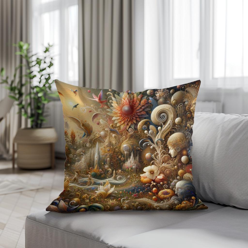 Mystical Garden Dream Cotton Cushion - Secondary Image 4