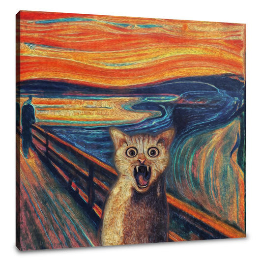 Surprised Feline Expressive Canvas - Main Image