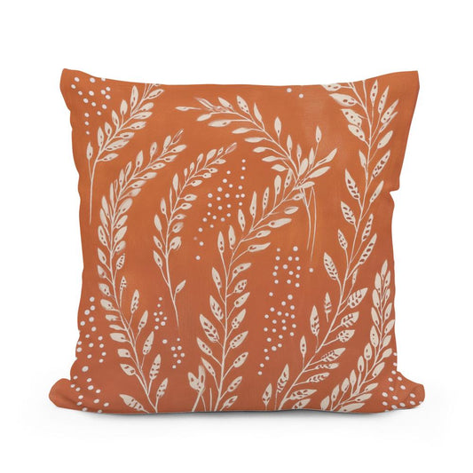 Rusty Orange Wheat Cotton Cushion - Main Image