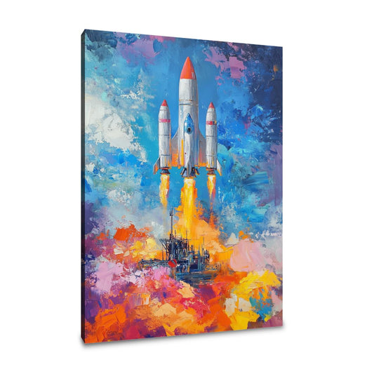 Whimsical Rockets Canvas - Main Image