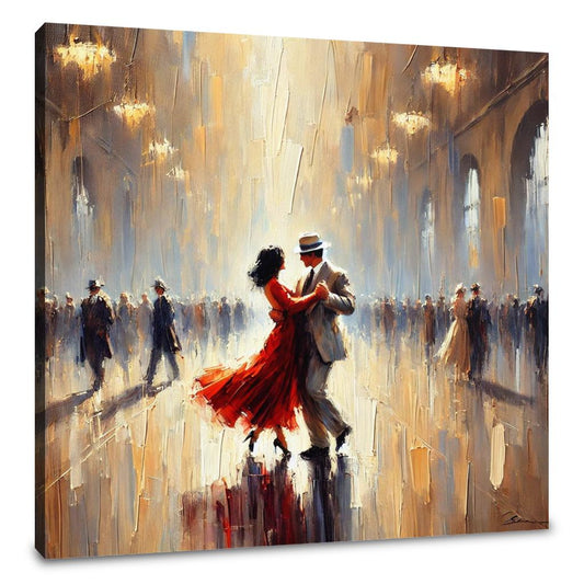 Golden Dance Impressionist Canvas - Main Image