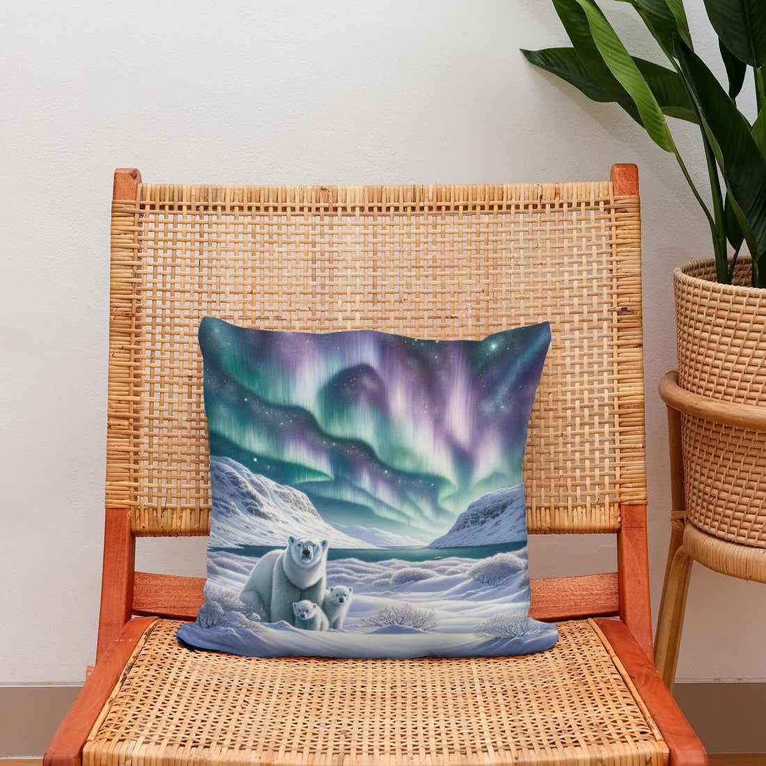 Arctic Whisper Cotton Pillow - Secondary Image 2