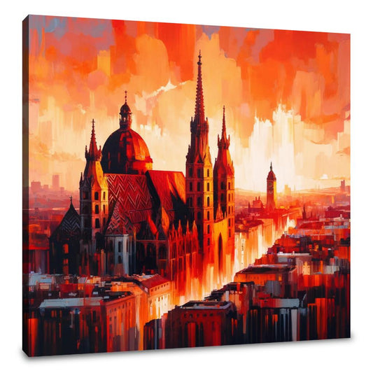 Vienna Cathedral Flame Canvas - Main Image