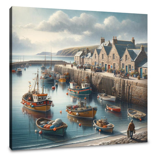 Stonehaven Old Pier Canvas - Main Image