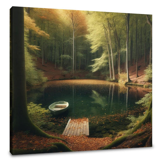 Autumn Pond Solitude Canvas - Main Image