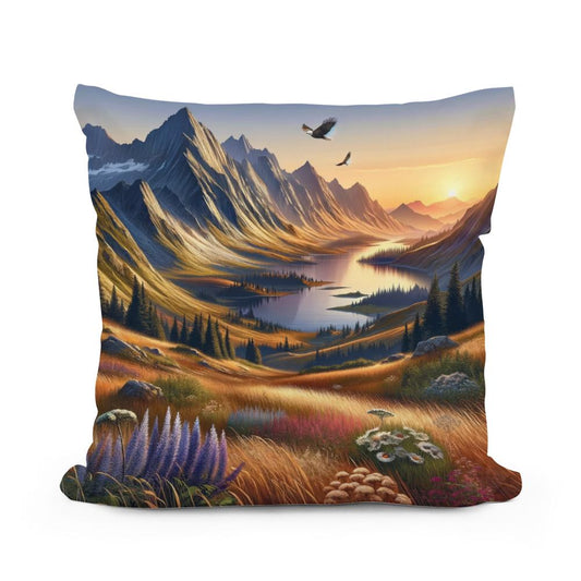 Tranquil Peaks Cotton Cushion - Main Image