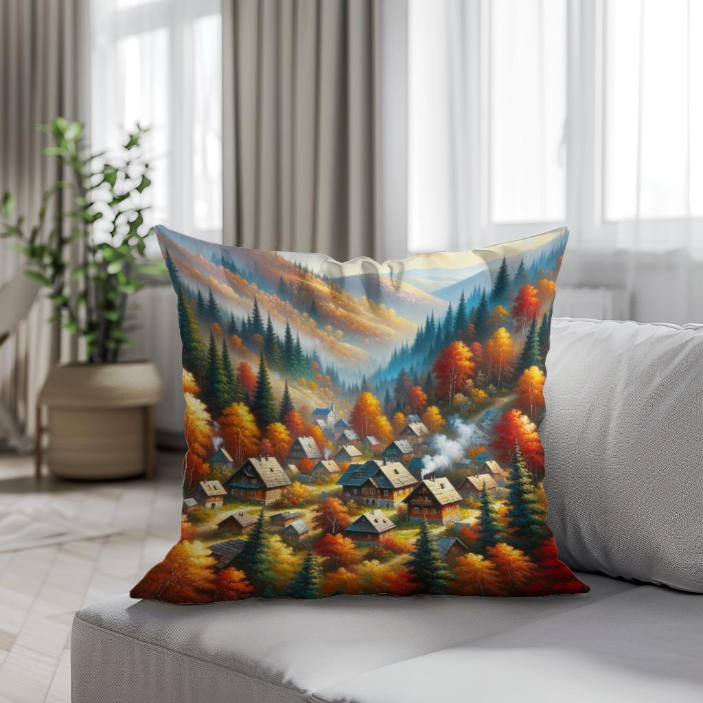 Autumnal Haven Cotton Cushion - Secondary Image 4