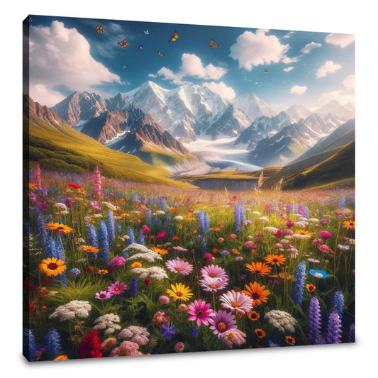 Alpine Meadow Splendour Canvas - Main Image