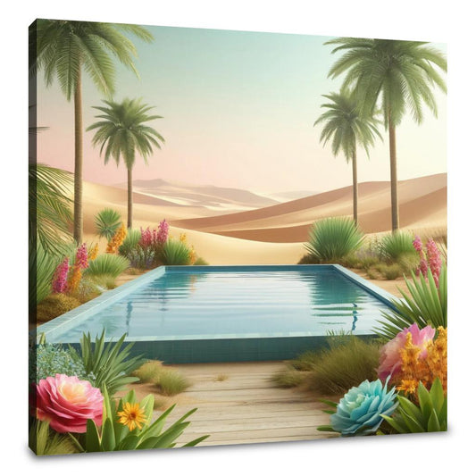 Desert Oasis Tranquility Canvas - Main Image