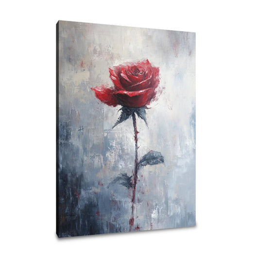 Scarlet Whisper Rose Canvas - Main Image