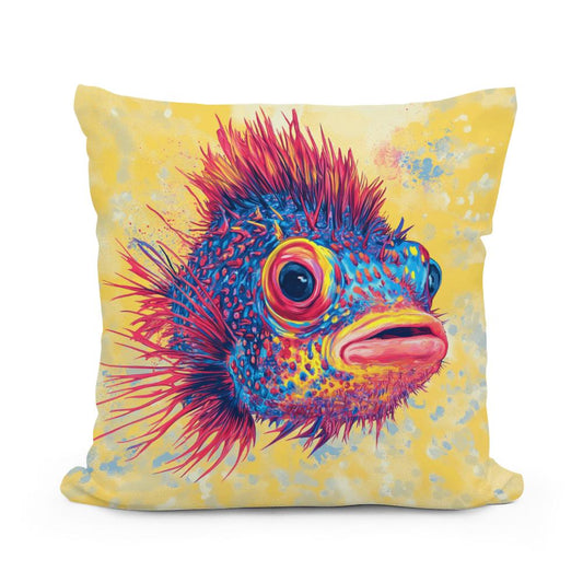 Pufferfish Radiance Cotton Pillow - Main Image