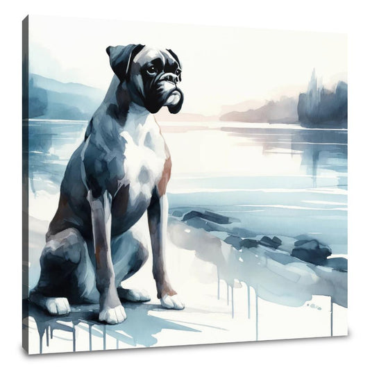 Morning Calm Boxer Reflections Canvas - Main Image