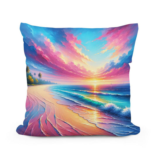 Vibrant Dawn Cotton Pillow - Main Image