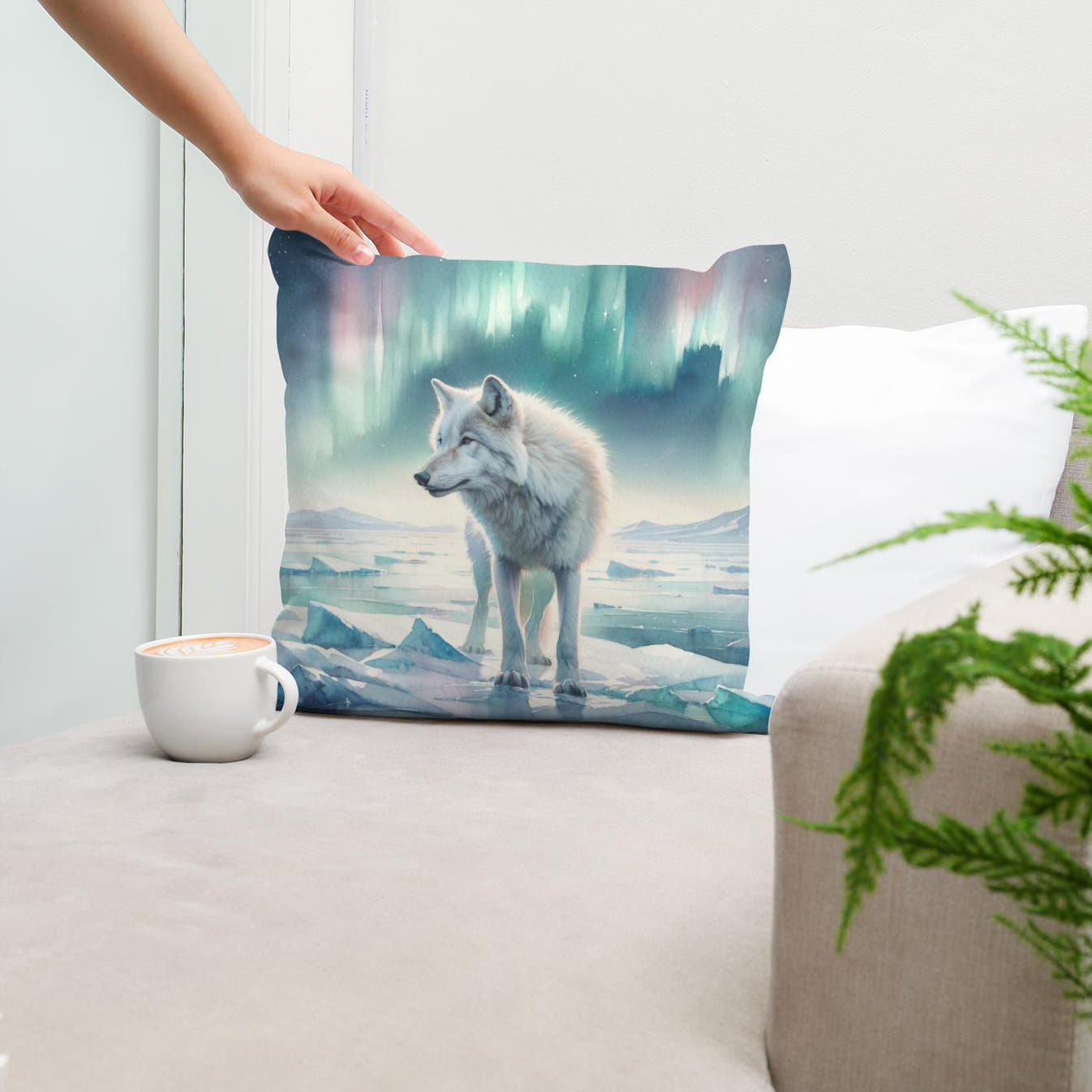 Arctic Solitude Cotton Cushion - Secondary Image 5