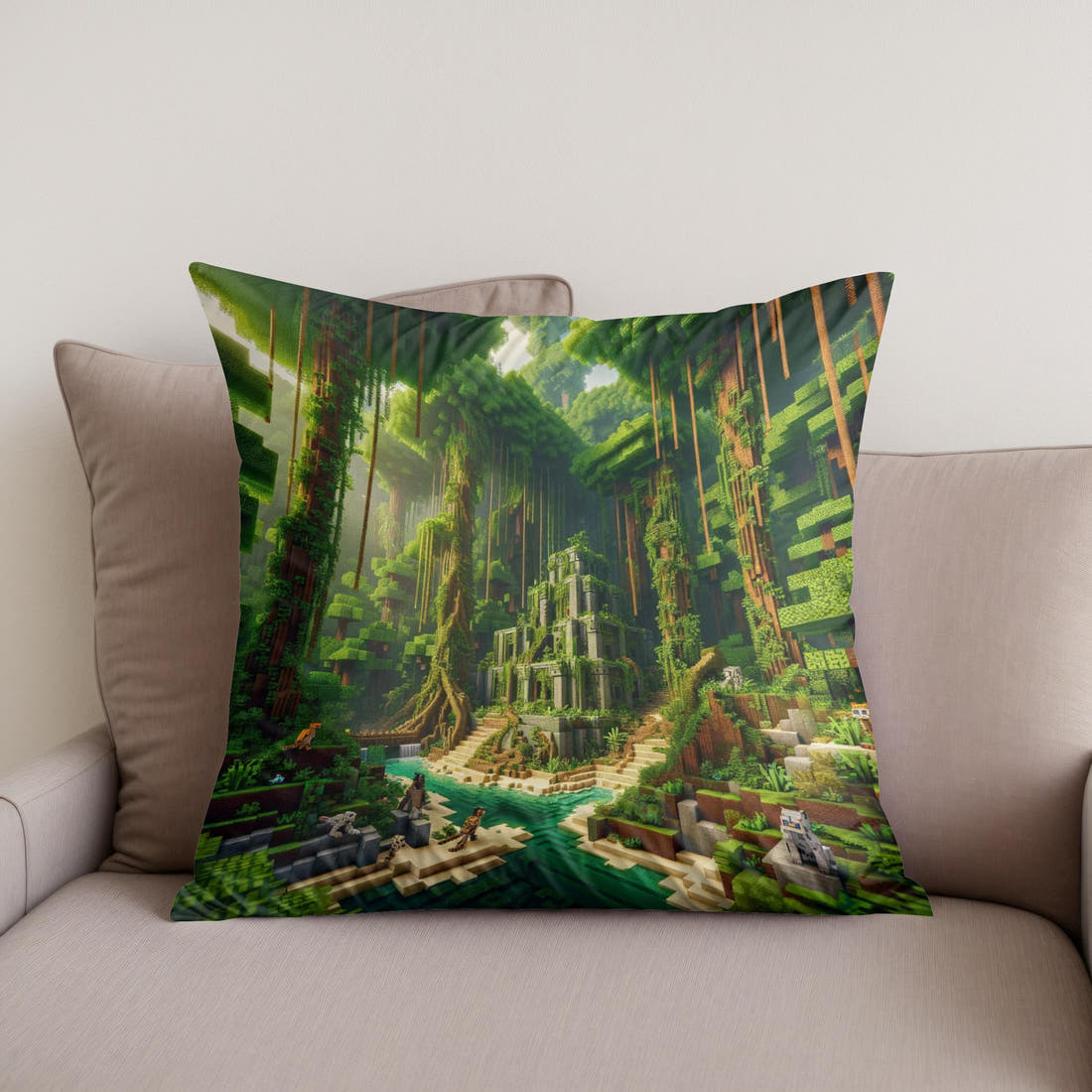 Jungle Mystery Cotton Cushion - Secondary Image