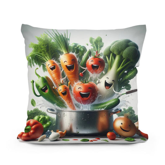 Veggie Splash Kitchen Cotton Cushion - Main Image