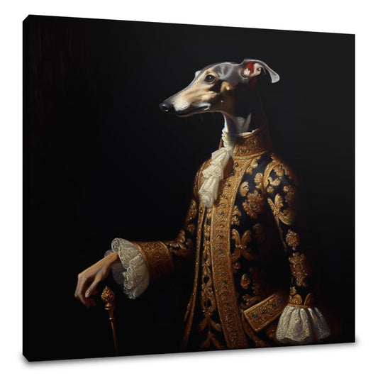 Regal Whippet Royalty Canvas - Main Image