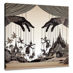Enchanted Puppeteer's Silhouette Canvas - Main Image