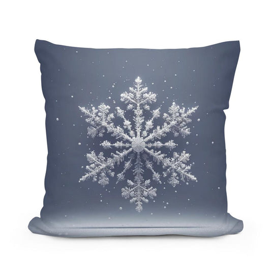 Snowfall Serenity Cotton Cushion - Main Image