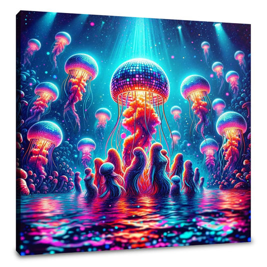 Neon Waves Canvas - Main Image
