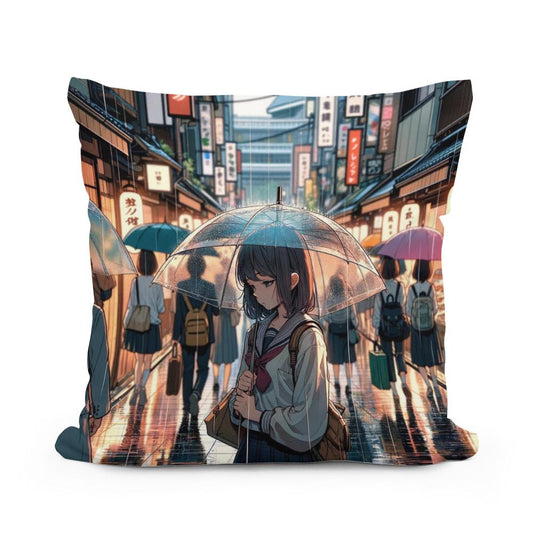 Rainy Day Reflections Cotton Cushion - Main Image